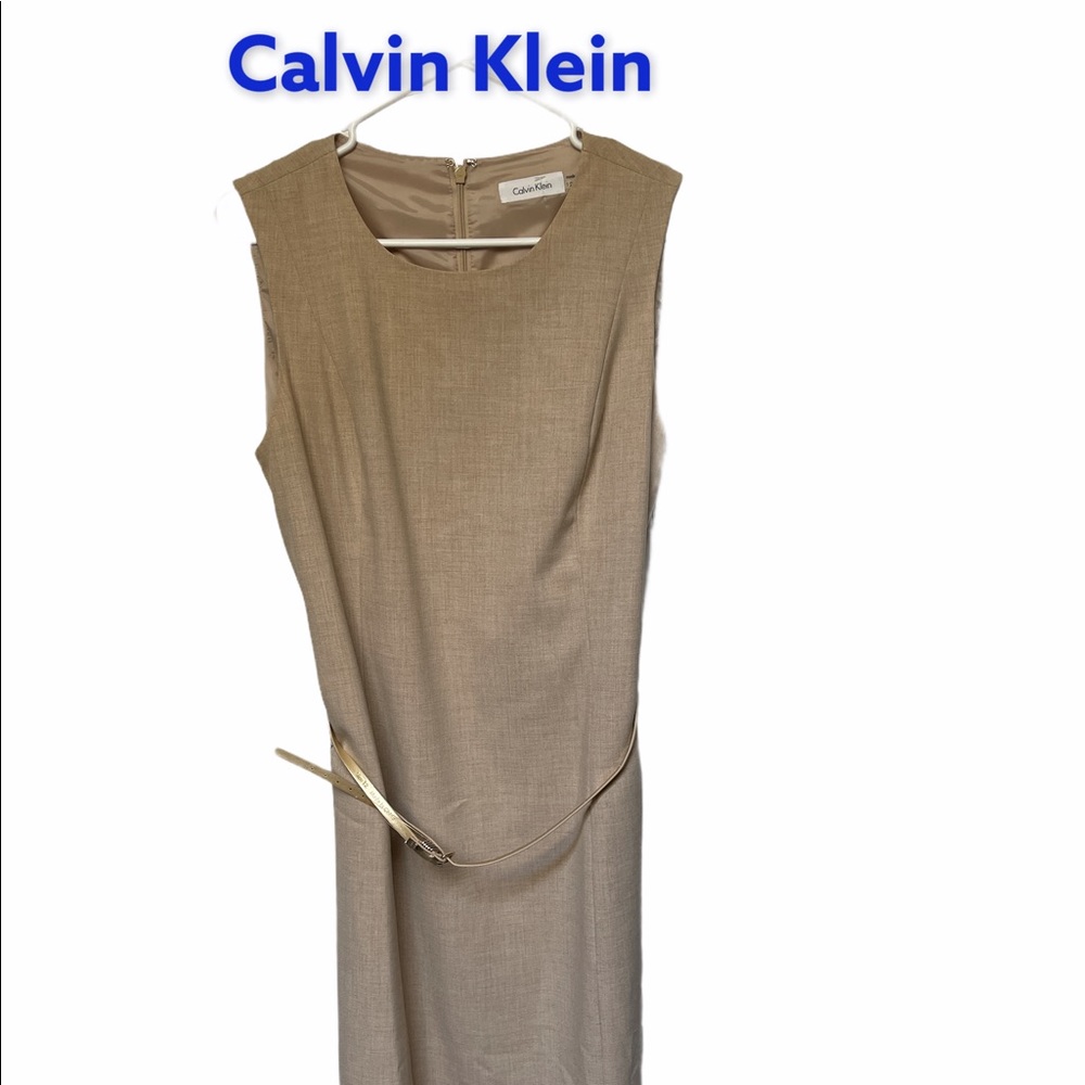 Calvin Klein tan dress size 12 new with tags